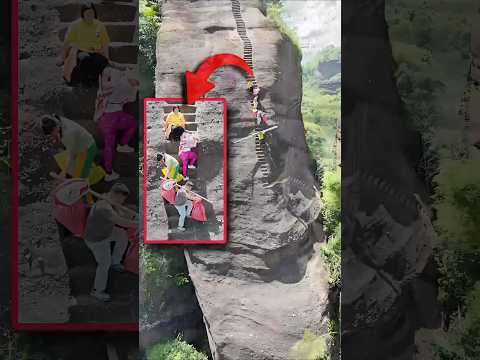 "Mount Danxia: China’s Most Insane Climbing Trail!"#amazingfacts #facts #shorts