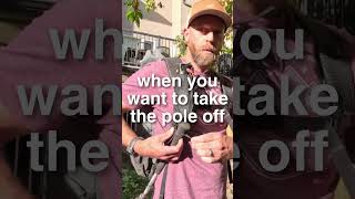 Store your trekking poles easily #shorts #backpacking #hiking #gear #hikingtips