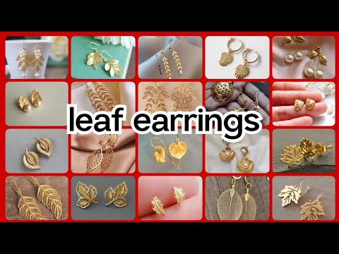 Elegant Leaf gold Stud Earrings | gold tops earrings 2025