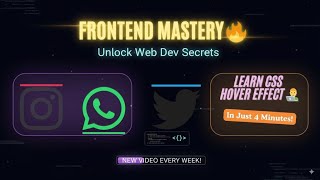 CSS Glow Effect 🔥 Social Media Icons Hover Animation | Learn CSS in 4 Minutes