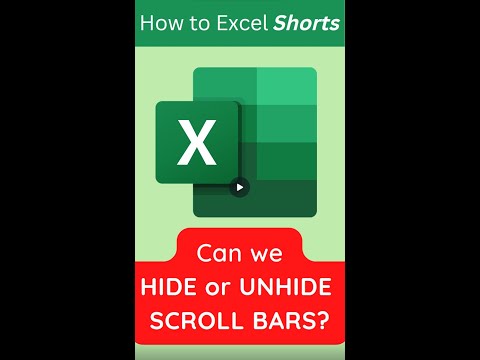 Hide and Unhide Scrollbars in Excel #shorts #youtubeshorts   #shortsyoutube  #excel #scrollbar