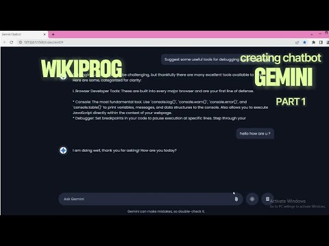 Creating HTML and JS of Gemini chatbot | Gemini chatbot part1