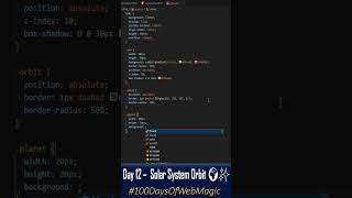 Solar System Orbit 🌍✨ | Pure CSS Animation | Day 12 #100DaysOfWebMagic
