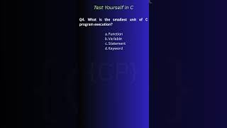 Q4 Test yourself in C. #codingjourney #coding #codeadventure #developerlife #quiz #codeprep #shorts