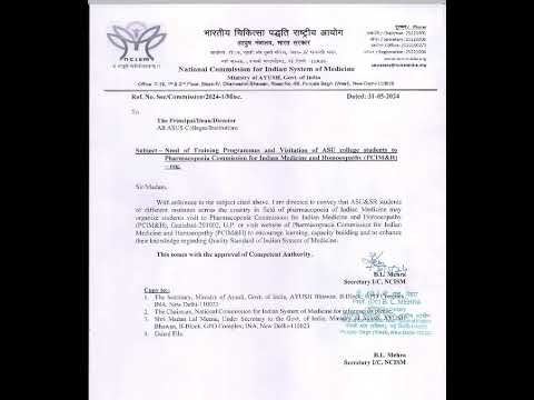 Training program for BAMS STUDENTS