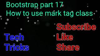 Bootstrap part 17 | How to use mark tag | #Shorts | #HTML