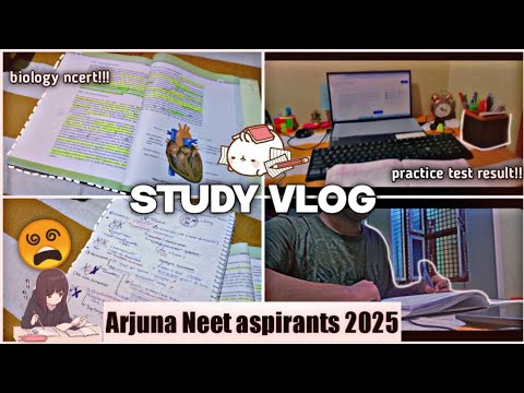Neet aspirants study vlog🤯 | Arjuna neet aspirants 2025 | mock test| #studyvlog #neet #physicswallah