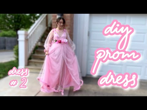 DIY PROM DRESS part 2 | TEUTA MATOSHI INSPIRED big tulle overlay dress with flowers 🌸