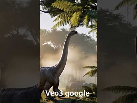 Veo3 Google – A Peaceful Dinosaur World Comes to Life