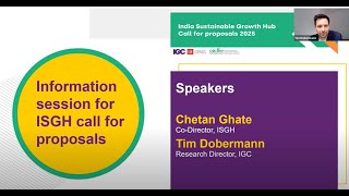 ISGH 2025 Call for Proposals Information Session | International Growth Centre (IGC)