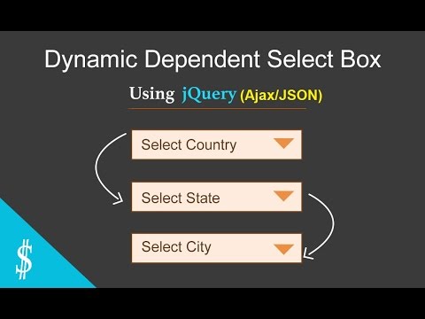 Part #2 - Dependent Country State District Dropdown Using jQuery Ajax JSON