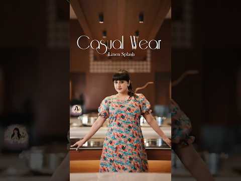 Elegance in Every Weave   The Linen Splash Dress!