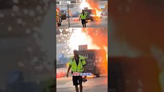 Van BLOWS UP in fiery explosion outside Atlanta airport #shorts #us #atlanta #news #us #explosion