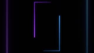 Glowing frame black screen | Neon light border | Frame template video background