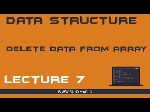 DATA STRUCTURE || DELETE ELEMENT @ SPECIFIC POINT FROM ARRAY || LECTURE 7 || SUNNY MAC CHANNEL