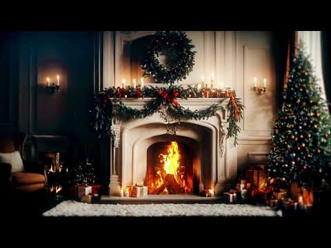 Crackling Christmas Fireplace Cozy Vibes  🔥✨