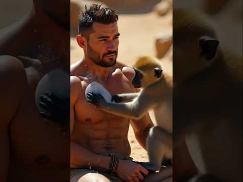 "बंदर ने इंसान की जान बचाई! 🐒❤️ | Amazing Bond"#shortsfeed #viral #ai #viralvideo #shorts #aishorts