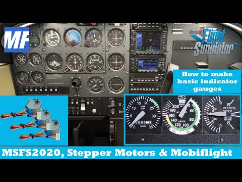 MSFS2020 Stepper Motors & Mobiflight - How to make home cockpit aircraft test gauges (RPM, IAS, VSI)