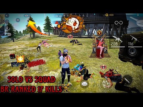 solo vs squad 💪  br ranked gameplay 😱 XM8 + MP40 17 kills #viral
