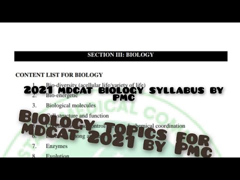 Biology syllabus for Mdcat by PMC 2021 | my personal suggestion for book reading related to Mdcat |