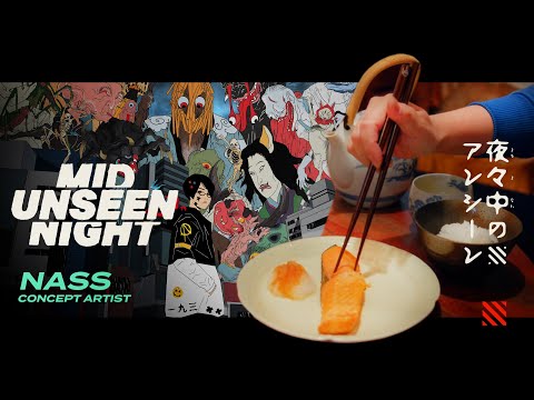 ▧ Midnight UNSEEN: Working as a concept artist on Ikumi Nakamura's video game: KEMURI. Tokyo, Japan.