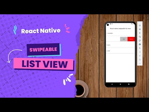 How to create swipeable list view in react native #reactnative