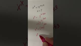 Solving a Powertower Math Equation #exponentialproblem #exponenttricks #mathstricks #tricks #maths