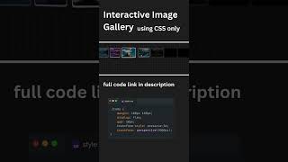 Interactive Image Gallery #coding #htmlcss