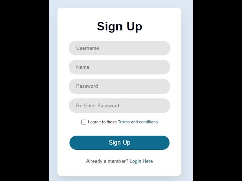 How to make Login and sign up Form with HTML and CSS