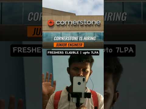 cornerstone is hiring junior engineer #jobsearch #careeradvancement #careergoals