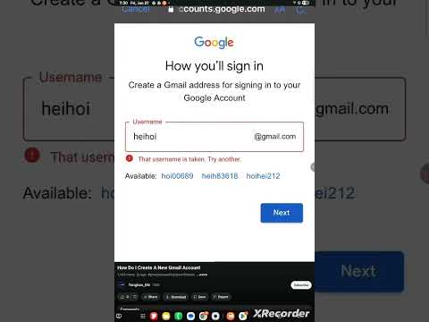 Create Gmail account