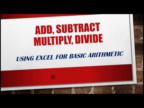 Arithmetic using Excel