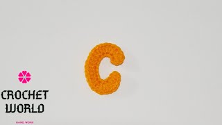 How To Make Crochet Amigurumi Small Letter C Tutorial English Free Pattern For Beginner's