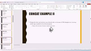CIS135DB String Functions