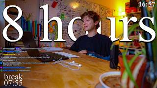 LIVE | 8-HOUR study with me 📚⛈️ rain sounds & pomodoro timer 60 & 10