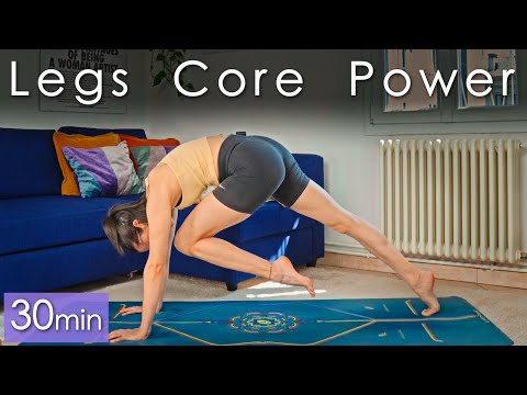 Full Body Strength Yoga | Legs & Core | 30 min (Int.)