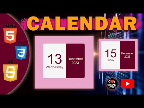 How to Make a Simple Calendar using JavaScript?| Activity 03 | - Coding Lovers