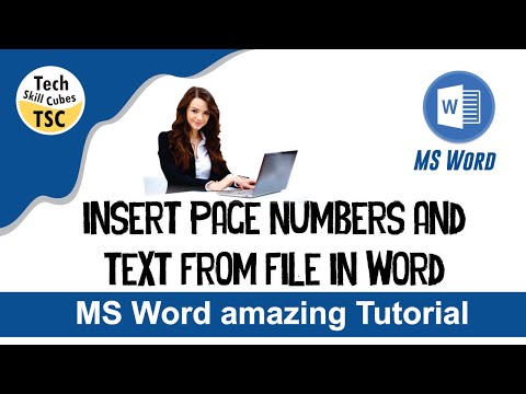 apply page number and text from the  file in MS Word || MS word tutorial