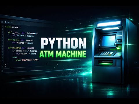 Python OOP ATM Machine Project | PIN Login, Deposit & Withdraw (Beginner Friendly)#python #oop #code