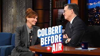 Colbert Before Air: Stephen Dishes with Julia Roberts About Evie and "Does This Taste Funny?"