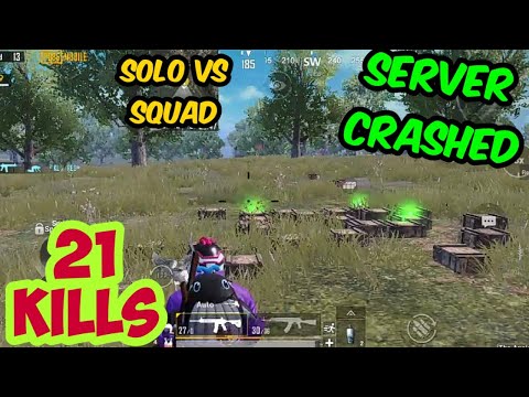 Solo VS Squad Server Crashed | 21 Kills Chicken Dinner | Waji Gaming
