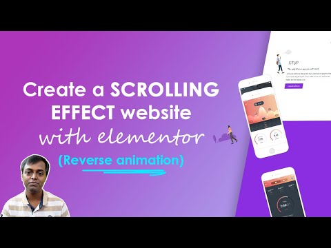 Create a scrolling effect website with elementor
