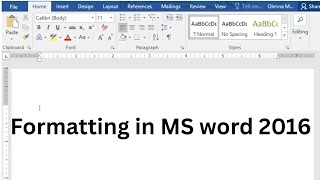 Formatting in MS Word 2016 | Class 4 Computer Lesson | Learn Text Formatting for Kids