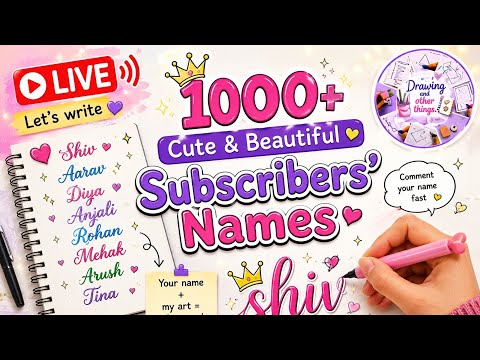Writing Subscribers Name LIVE ✨”“Comment Your Name ❤️