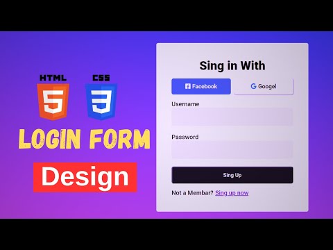 How To Make Sign-Up Form with HTML and CSS | Web Design Tutorial.