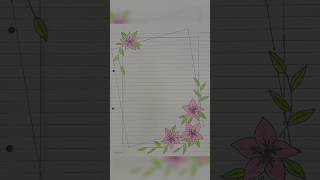 Flower Designs Ideas For Project Border | #schoolprojects #flowerborderdesigns #design #college