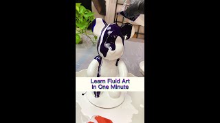 DIY SATISFYING BearBrick Fluid Art Painting Work