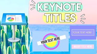 KEYNOTE TEXT TITLE PLUGINS