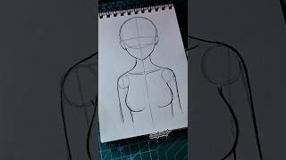 how to draw a basic half body anime  #drawing #howtodraw #anime #manga #drawingtutorial #easydrawing