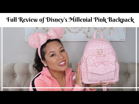 Disney Parks Loungefly Millennial Pink Minnie Ears Backpack Full Review! | Official Disney
